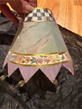 McKenzie Childs hand painted lamp shade